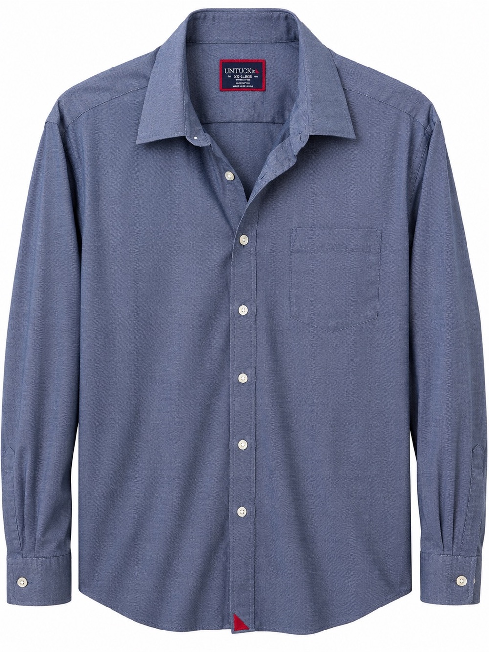 UNTUCKit Pro Cesare Wrinkle-Free Button Down Shirt Navy XXL #866
